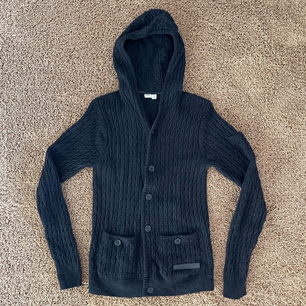 Nixon cable braided hooded sweater